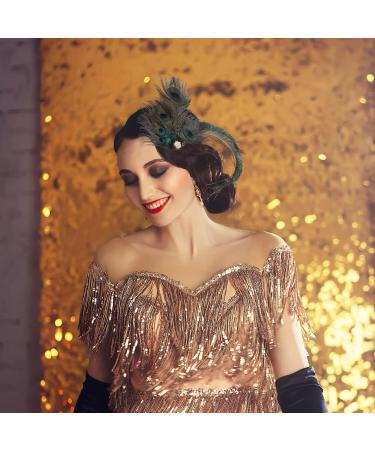 LALAFINA Barrette Jeweled Headbands for Women Peacock Fascinator Bride Headpieces for Wedding Facinator Peacock Fascinators for Women Bridal Headpiece Bridal Headdress Hair Miss - Buy Online on GoSupps.com