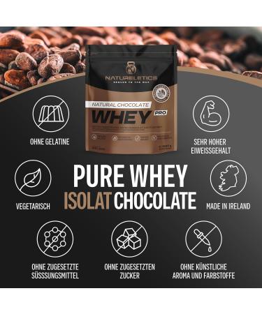 Natureletics Premium Whey Isolate Chocolate - Lactose-Free Low Fat No Sweeteners No Added Sugar Grass-Fed Cows - Buy Internationally - Buy Online on GoSupps.com