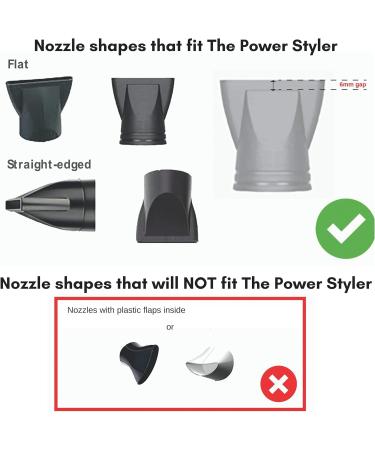 Ceramic Hair Dryer Nozzle Attachment - Smooth, Shiny & Frizz-Free Hair | The Power Styler Black - Buy Online on GoSupps.com