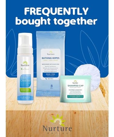 Rinse-Free Bathing Wipes (8-Pack) | Microwavable Adult Cleansing Body Wash Cloths with Aloe Vera & Vitamin E - No Shower Needed - Latex, Lanolin & Alcohol-Free | 64 Wipes - Buy Online on GoSupps.com