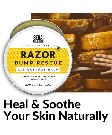 Tea Tree & Hemp Seed Aftershave Balm | Ingrown Hair & Razor Burn Repair (30ml) - Sera Organics - Buy Online on GoSupps.com