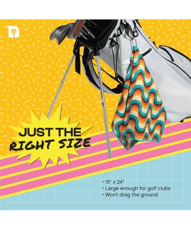 Noonan Golf Towel - Premium Microfiber with Carabiner Clip | 24x15 | Golf Accessories for Men & Women | Fun & Unique Designs - Buy Online on GoSupps.com