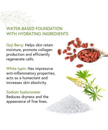 Honeybee Gardens Liquid Foundation - Luminous Finish | Natural and Vegan Makeup - Buy Online on GoSupps.com