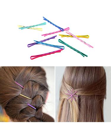 100 Colorful Rainbow Bobby Pins | Durable Metal Hair Needles & Slide Clips - Perfect for All Hair Types - Buy Online on GoSupps.com