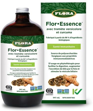 Flora Health Flor Essence with Turkey Tail & Turmeric Liquid Tea Blend Natural Full Body Cleanse Detox & Immunity - Organic Ingredients - Pure Vegan Formula - Burdock Root Sheep Sorrel - 941mL 941 ml (Pack of 1) - Buy Online on GoSupps.com