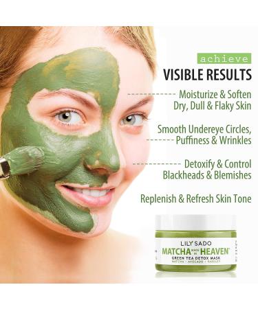 Organic Green Tea Matcha & Avocado Face Mask - Anti-Aging Vegan Facial Treatment - Buy Online on GoSupps.com