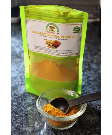 FreshyWay USA Turmeric Powder (4oz) - 100% Organic & Natural Ground Spice from India - Buy Online on GoSupps.com