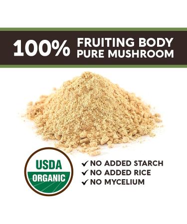Longevity Botanicals Organic Tremella Mushroom Powder - 100% Fruiting Body - Promotes Healthy Skin & Memory - 100g - Buy Online on GoSupps.com
