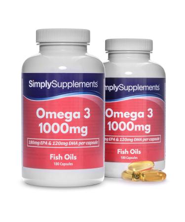 Omega 3 Fish Oil 1000mg Capsules | 360 Capsules | Providing EPA & DHA | Manufactured in The UK