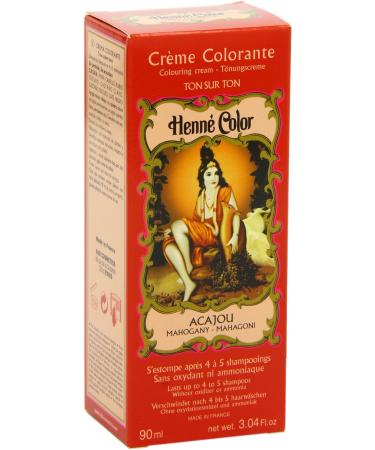 Henne Color Mahogany Henna Hair Colouring Cream 90ml - Natural Hair Dye - Buy Online on GoSupps.com