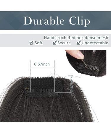BARSDAR Clip in Fringe Human Hair 100% Real Hair Extensions - Dark Brown Natural Color French Bangs with Temples for Women - Washable/Dye-able - Pack of 1 - Buy Online on GoSupps.com