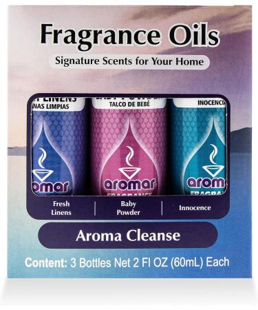 Aromar Premium Fragrance Oil 2oz 3 Pack - Long Lasting Aromatherapy Scents for Living Room, Bedroom, and Kitchen - Fresh Linens, Baby Powder, Innocence - 2 Fl Oz - Buy Online on GoSupps.com