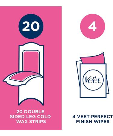 Veet Cold Wax Strips for Face Sensitive Skin - 40 Strips with 4 Finish Wipes - Buy Online on GoSupps.com