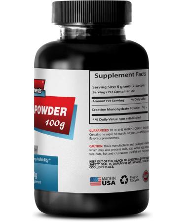 Best Creatine Powder - 100mg Creatine for Energy & Stamina - Top Quality Creatine Supplement (1 Bottle - Buy Online on GoSupps.com