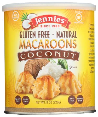 Jennies Coconut Macaroon All Natural Gluten Free Dairy Free Transfat Free 8 Ounce (Pack of 1)