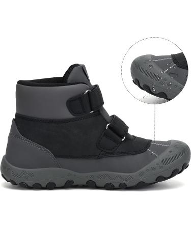 Mishansha Unisex Kids Hiking Boots - Waterproof Non-Slip Lightweight Outdoor Footwear in Black (EU 33) - International Shipping Available - Buy Online on GoSupps.com
