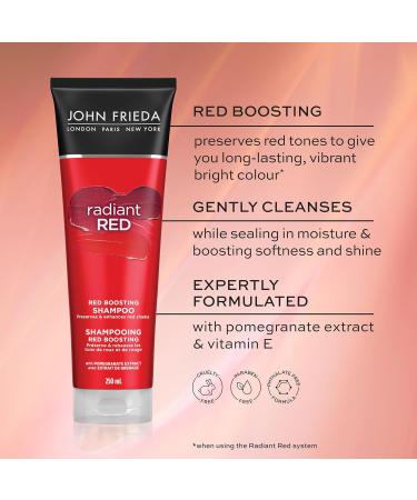 John Frieda Radiant Red Red Boosting Shampoo for Preserving and Protecting Red Hair (250 mL) - Buy Online on GoSupps.com