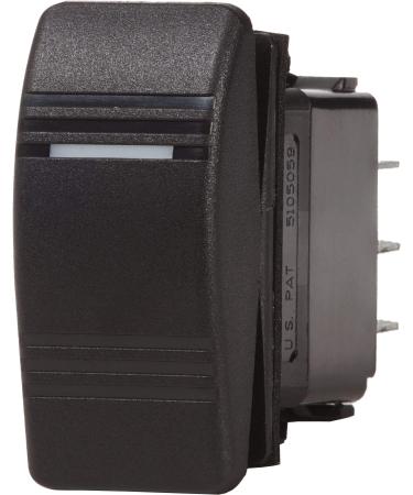 Blue Sea Systems Water Resistant Black & Gray Contoura III Switches Black Spst, Off-on