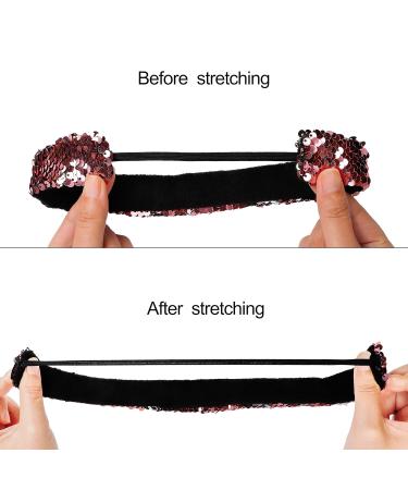 Glitter Hair Bands - Reversible Sequin Headbands for Women & Girls - 6-Piece Set | Mermaid Party Decoration - Buy Online on GoSupps.com