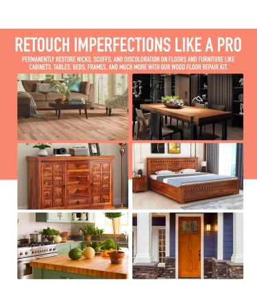 34PC Furniture Repair Kit - Complete Scratch Repair & Wood Filler - Brushes Markers Resin - Any Color Combinations - Buy Online on GoSupps.com