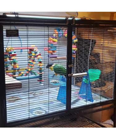 Bird Cage Light with Chew Guard for Hookbill Birds - Full Spectrum LED Pet Light by M&M Cage Co. | Simulates Natural Environment - Hookbill Light 18 - Buy Online on GoSupps.com