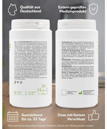 Zeolith Med Detox Capsules | High-Dose Pharmacy Quality Detoxification of Heavy Metals | Ultra-Fine 9 m | 200 Pieces - Buy Online on GoSupps.com