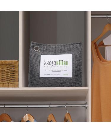 Moso Natural Air Purifying Bag 300g - Scent Free Odor Eliminator for Closets, Bathrooms, Laundry Rooms & Pet Areas - Premium Bamboo Charcoal Absorber - Freestanding Design - 1 Pack - Buy Online on GoSupps.com