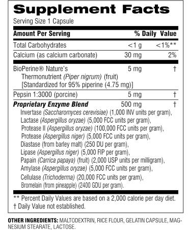 Botanic Choice Digestive Enzyme Complex - Digestive Aid for Healthy Gut Supplement for Better Digestion and Improved Nutrient Absorption to Ease Abdominal Bloating - 90 Pills - Buy Online on GoSupps.com