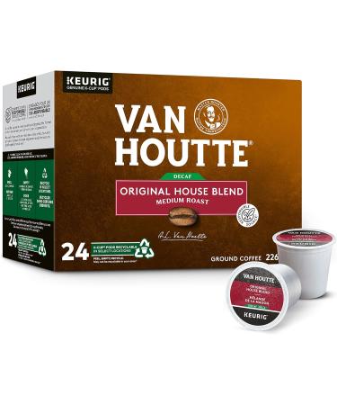 Van Houtte Swiss Water Decaf Fair Trade Organic K-Cup Coffee Pods 24 Count For Keurig Coffee Makers & Original House Decaf K-Cup Coffee Pods 24 Count For Keurig Coffee Makers - Buy Online on GoSupps.com