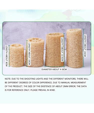 100% Natural Loofah Sponge - Exfoliating Bath Scrubber for Men & Women | White 10cm | Eco-Friendly Shower & Kitchen Cleaner - Buy Online on GoSupps.com