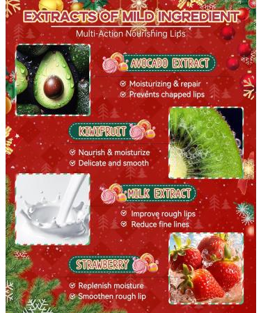 Christmas Lip Balm Set-4Pcs Lip Moisturizer Repair Nourishing Lip Mask Deep Hydrating Softening for Dry Cracked Lip Lip Moisturizer Overnight Reduces Lip Line Lip Scrub Lip Care Gift Kit for Women Men 1 count (Pack of 4) - Buy Online on GoSupps.com