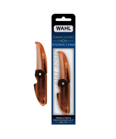 Wahl Beard  Mustache Folding Comb for Mens Grooming - Handcrafted  Hand Cut with Cellulose Acetate - Smooth Rounded Tapered Teeth - Model 3326 - Buy Online on GoSupps.com