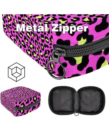 Pink Leopard Exotic Sanitary Napkin Storage Bag | Portable Period Pocket for Women & Teens | Menstrual Cup & Breastfeeding Insert Holder - Buy Online on GoSupps.com