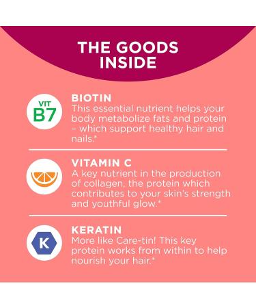 OLLY Heavenly Hair Gummy Supports Healthy Hair Keratin Biotin & Undeniable Beauty Gummy For Hair Skin Nails Biotin Vitamin C Keratin Chewable Supplement Grapefruit 30 Day Supply - 60 Count - Buy Online on GoSupps.com
