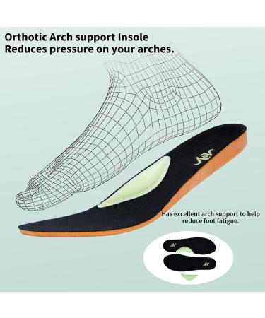 AOV Women's Walking Orthotic Shoes - Lightweight Breathable Sneakers with Arch Support for Running & Gym Workouts - Size 10 Black/Gray - Buy Online on GoSupps.com