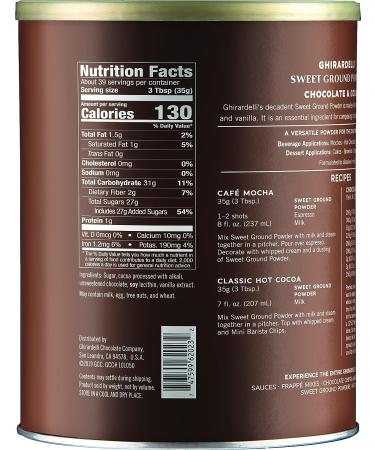 Ghirardelli Sweet Ground Premium Powder 3 Flavor Variety Pack - 3 lbs Each (White Chocolate, Chocolate, Dark Chocolate) with Barista Spoon - Buy Online on GoSupps.com