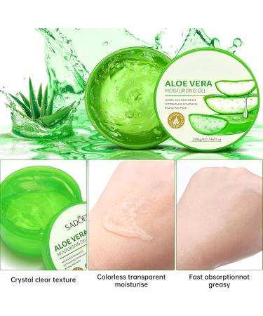 Gel d'Aloe Vera Gel d'Aloe Vera Bio 300 ml Cr me Hydratante Naturelle pour R parer les Coups de Soleil Peau S che Peau Sensible - pour le Visage les Cheveux et le Corps - Buy Online on GoSupps.com
