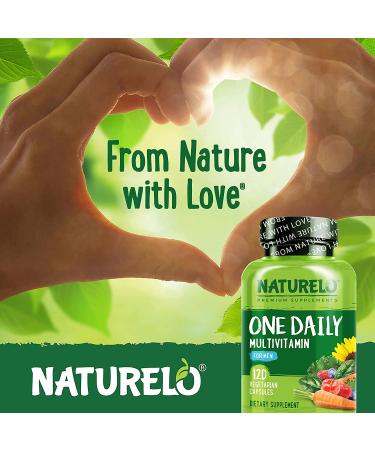 NATURELO One Daily Multivitamin for Men - 120 Vegetarian Capsules | Superior Nutrition & Minerals - Buy Online on GoSupps.com
