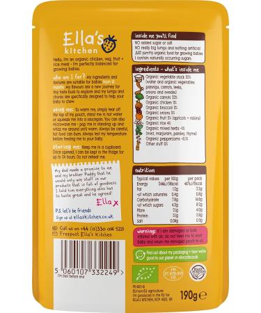 Organic Ellas Kitchen Chicken Casserole 190g - Delicious & Nutritious Baby Food - Buy Online on GoSupps.com