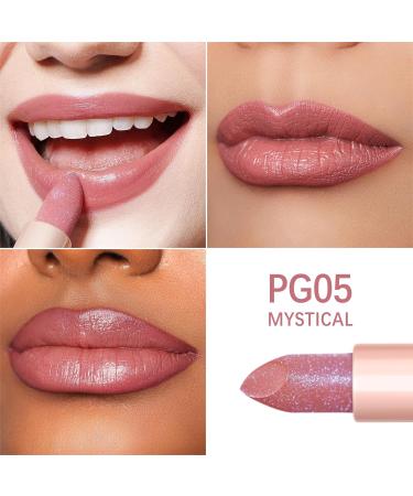 Oulac Pink Shimmer Lipstick - Moisture Tinted Lip Balm for Dry Lips (PG05) Mystical - Buy Online on GoSupps.com