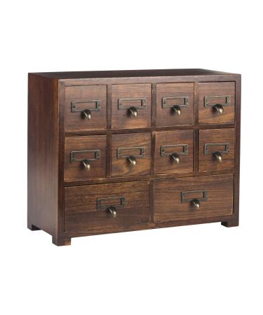 Primo Supply Traditional Solid Wood Small Chinese Medicine Cabinet l Vintage and Retro Look with Great Storage Apothecary Drawer Herbal Dresser l Great for Modern Gear | Wide - NO Assembly Required Wide - 14.1 x 11 x 5...
