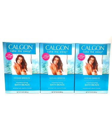 Calgon Ultra Moisturizing Bath Beads 30 Oz (Ocean Breeze, Pack of 3)