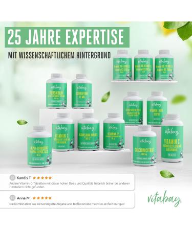 Vitabay Vitamin C Bioflavonoids 1000mg - 180 vegan tablets - Time Released - Ascorbic acid Vitamin C extended-release - Acts all day long - high dosage - Buy Online on GoSupps.com