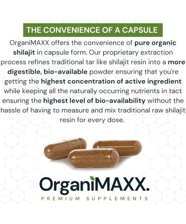 Shilajit For Men OrganiMAXX Premium Shilajit Capsules Pure Himalayan Organic Shilajit Plant Derived Fulvic Acid For Metabolism And Immune System Support. Non GMO Natural Shilajit Vegan friendly Free of Gluten Soy & Dairy - Buy Online on GoSupps.com