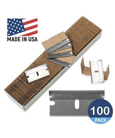CANOPUS Single Edge Industrial Razor Blades - Made in USA - Heavy Duty Straight Edge Razors - Box & Carton Cutter Replacement Blades - Glass & Paint Scraper Razor Blades - 100 Count - Buy Online on GoSupps.com