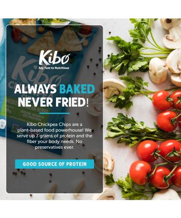 Kibo Chickpea Chips - Gluten-Free, Vegan, Non-GMO, Mediterranean Herbs, 1 oz (12 Pack) - Buy Online on GoSupps.com