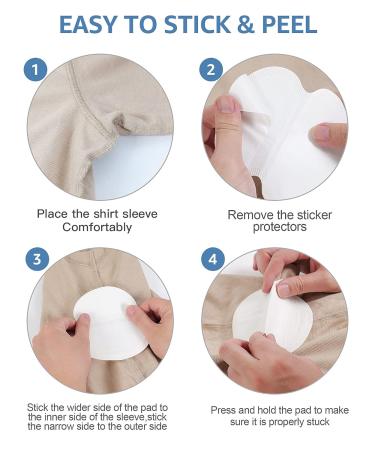 100 Pack Aoeoun Underarm Sweat Pads for Women and Men - Premium Disposable Sweat Shield for Hyperhidrosis - Comfortable and Non-Visible - Buy Online on GoSupps.com