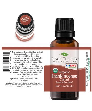 Buy Organic Frankincense Carterii Essential Oil - 100% Pure USDA Certified Undiluted Aromatherapy (30 mL) - International Shipping Available - Buy Online on GoSupps.com