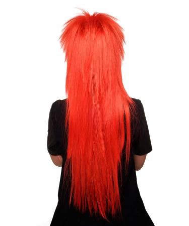 WIG ME UP 9666-137: Red 80s Glam Rock Long Mullet Punk Wig - International Shipping Available - Buy Online on GoSupps.com