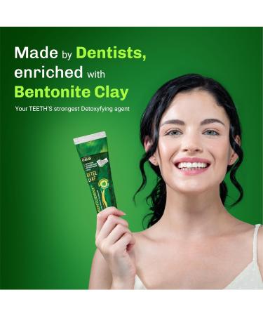 Bentodent Fluoride Free Remineralizing Calcium Bentonite Clay Natural Toothpaste-Certified Organic Ingredients-SLS Free Vegan Sensitive and Teeth Whitening - Adult & Kids (Betel Leaf) - Buy Online on GoSupps.com